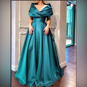 Gorgeous Silk Satin Ball Gown Dress
